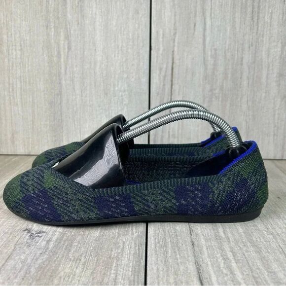 RARE RETIRED Rothy’s Forest Tartan Plaid Round Toe Ballet Flats Womens Size 6.5 - Picture 3 of 10